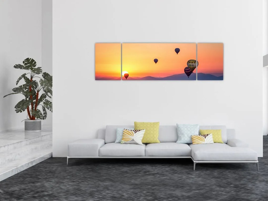 Obraz balonów na ogrzane powietrze (170x50 cm)