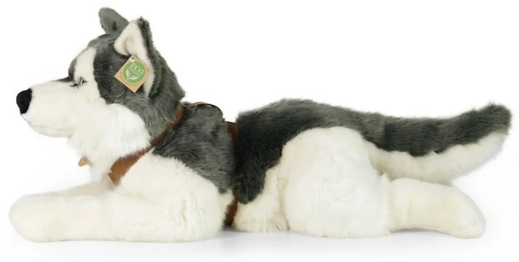 Rappa Pluszowy husky z uprzężą 60 cm ECO - FRIENDLY