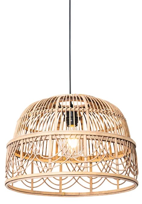 Orientalna lampa wisząca z rattanu 49 cm - MichelleKolonialny Oswietlenie wewnetrzne