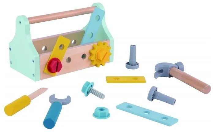 Tooky toy drewniana skrzynka z narzędziami zestaw 18 el.