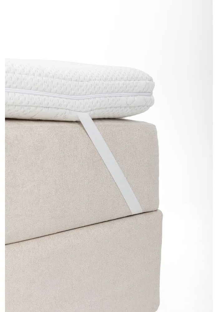 Niebieskie łóżko kontynentalne ze schowkiem 160x200 cm Elva Bold Line – Bonami Selection