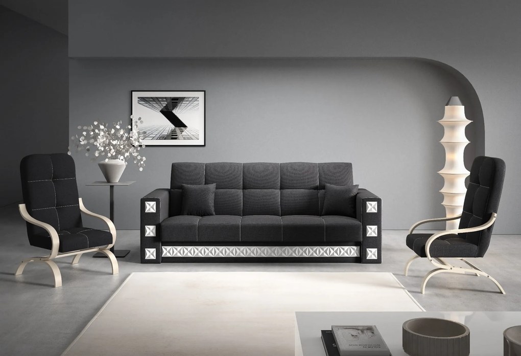 Komplet Manila Pikowany (Wersalka + 2x Fotel Finka)