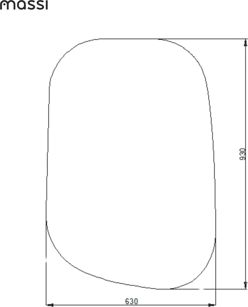 Lustro dekoracyjne o nieregularnym kształcie z podświetleniem ORGANIC Calm LED | Różne rozmiary | Różne kolory : Kolor tafli szkła - Srebrny, Rozmiar - 63 x 93 cm