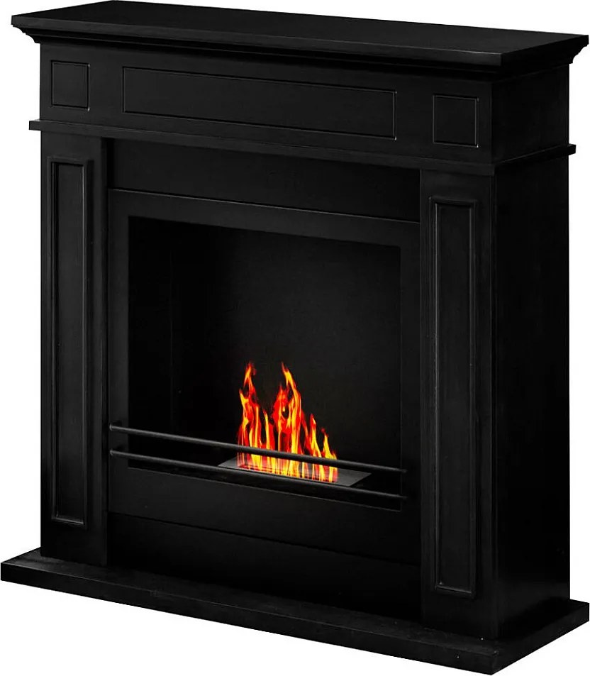 Biokominek stojący JEFFERSON Black dł. 89,5 x wys. 90,5 x gł. 28