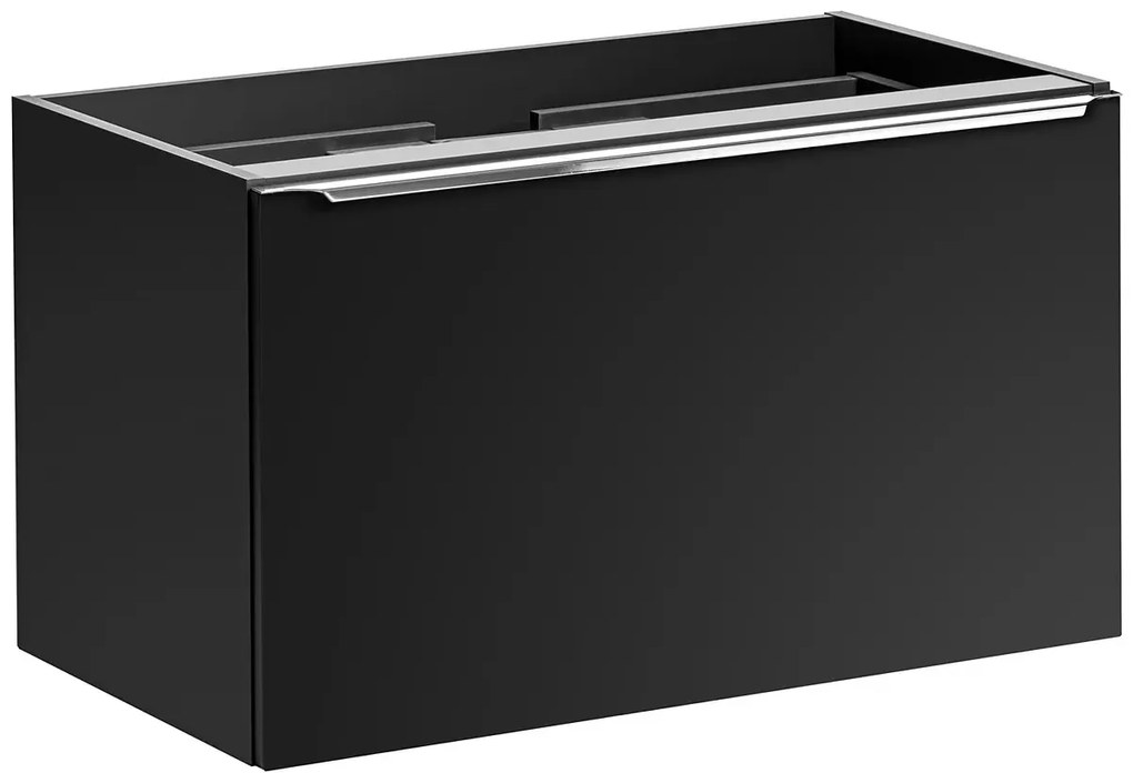 Czarna ścienna szafka umywalkowa 80 cm A0-E66