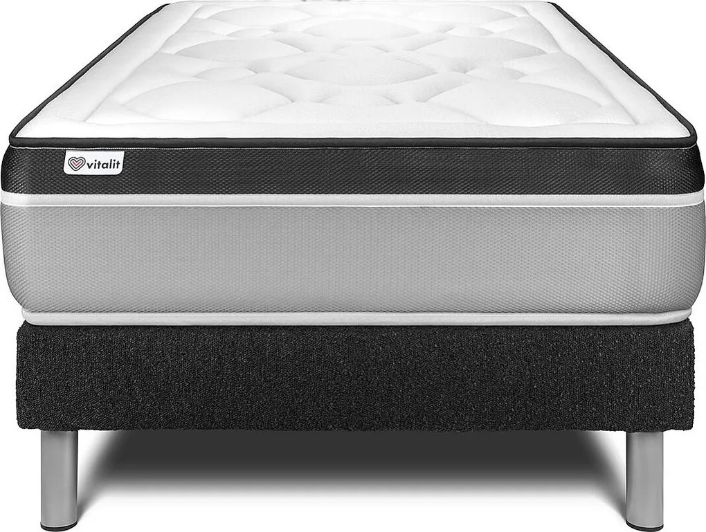 lózka z materacem VITAL ERGO 120 x 190 cm Rama lózka Czarny