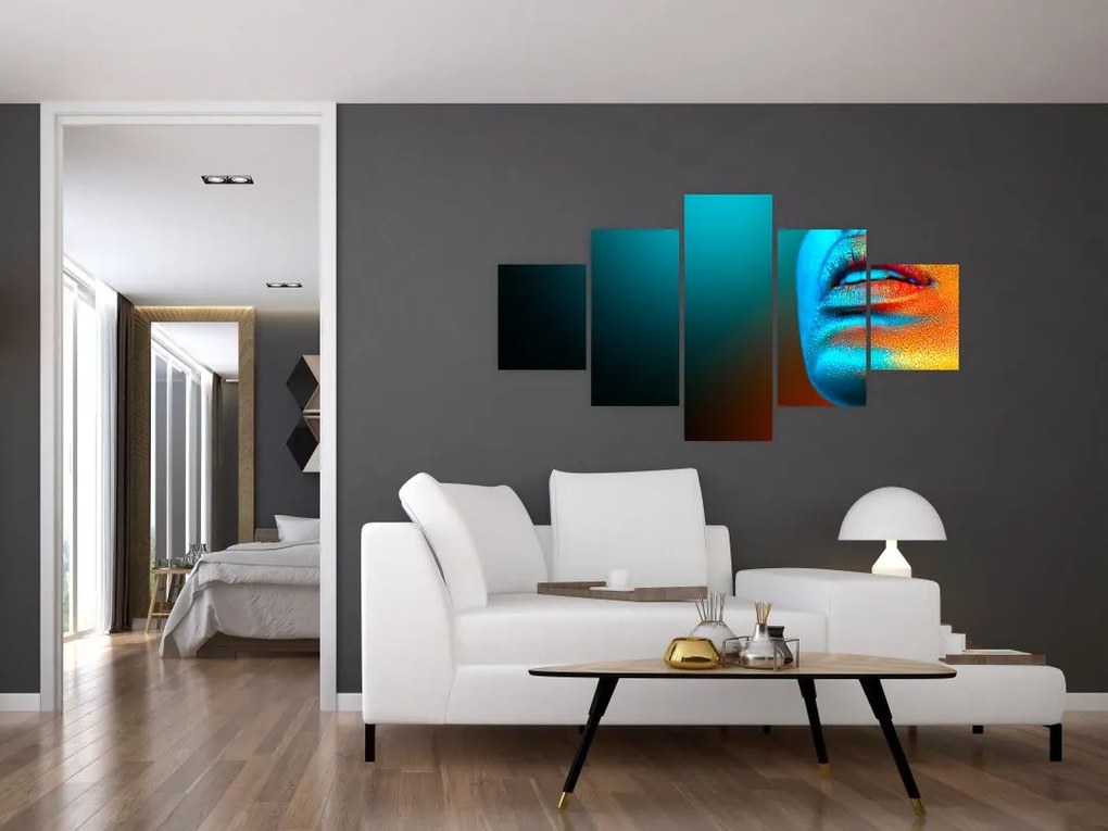 Obraz - Błyszcząca twarz (125x70 cm)