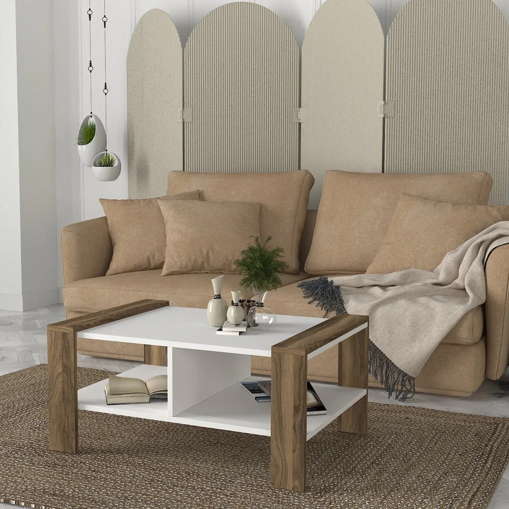 Stolik konferencyjny Erica White Walnut