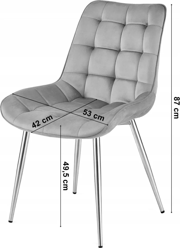 Brązowe krzesło do kuchni BERA aksamitne ze złotymi nogami