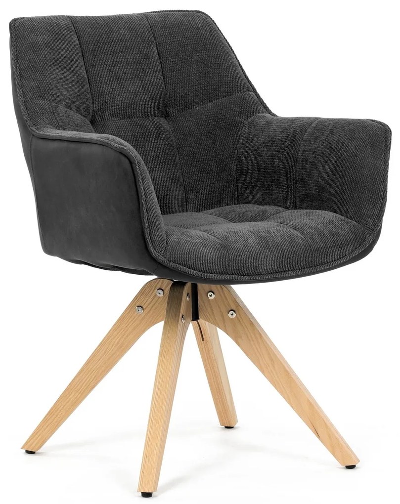 Zestaw krzeseł do jadalni HC-D7180 GREY2, 2 szt.