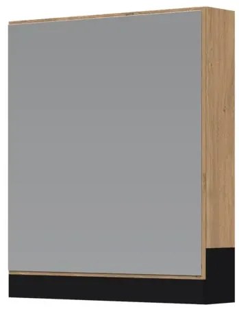 Szafka łazienkowa DUESA 1D 60cm dąb złoty z lustrem HALMAR