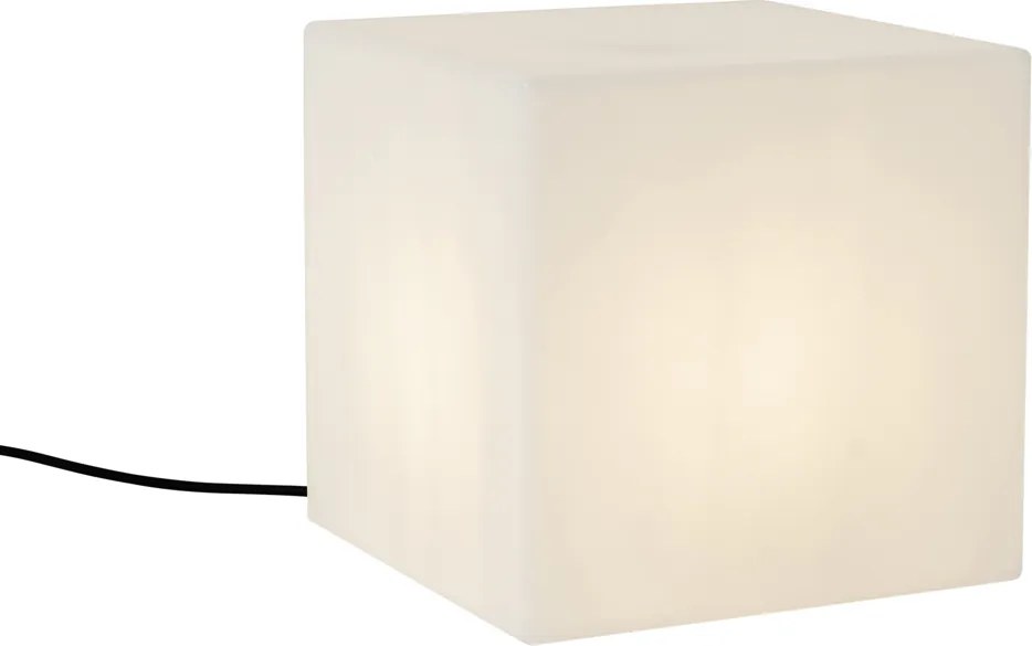 Inteligentna lampa zewnętrzna biała kwadratowa 30 cm w komplecie z LED A60 IP44 - Nura
