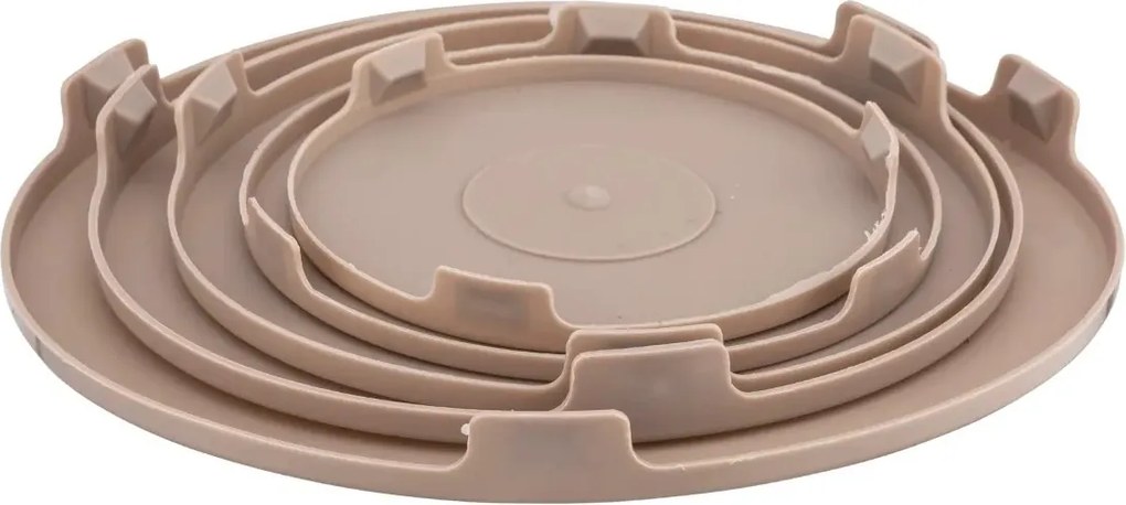 Altom Zestaw szklanych misek z pokrywką, beżowy, 5 szt.