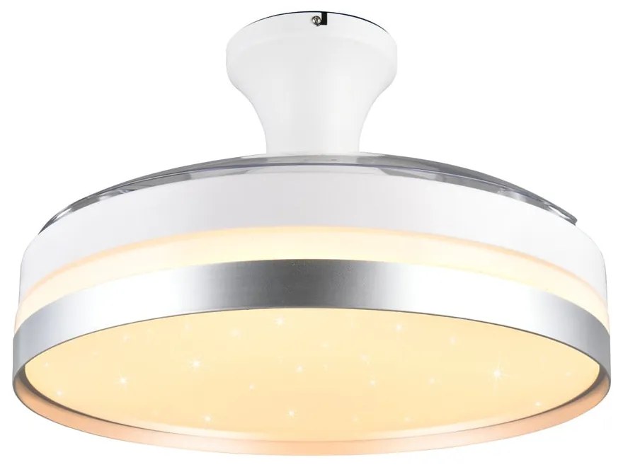 Biała/w kolorze srebra lampa sufitowa LED Lindberg – Trio