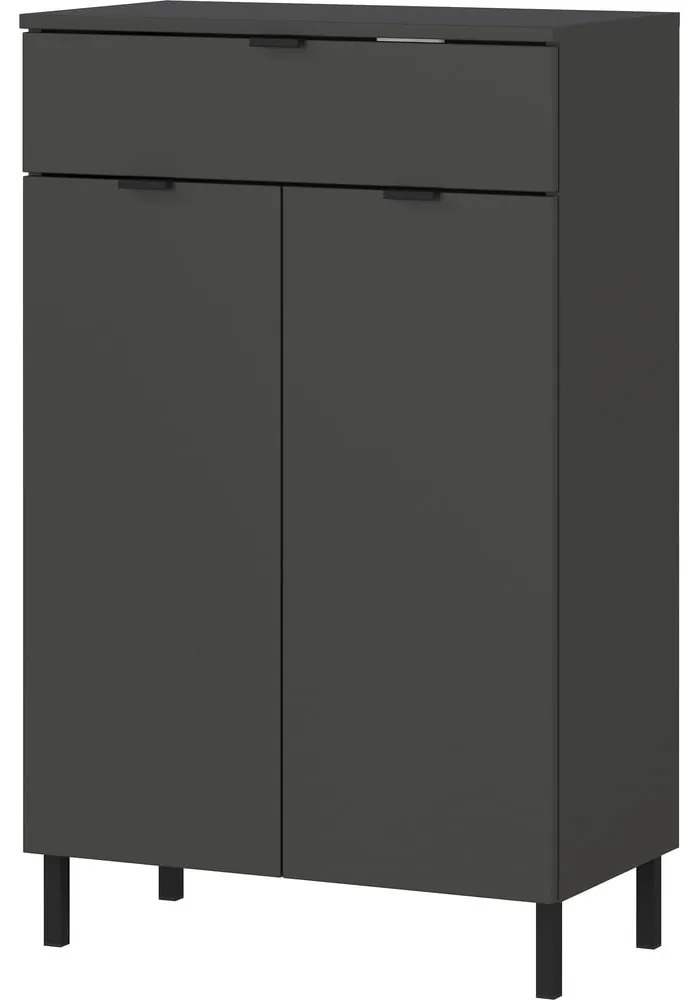 Antracytowa wysoka szafka łazienkowa 60x97 cm Arcena – Germania