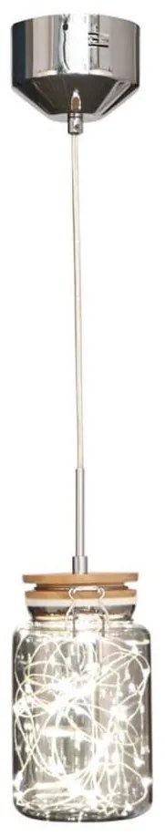 Klausen 142030 - LED lampa SHOCK LED/5W/230V chrom połysk/drewno