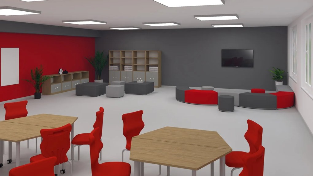 Szkolna pufa poczekalniana Tobo Light łuk