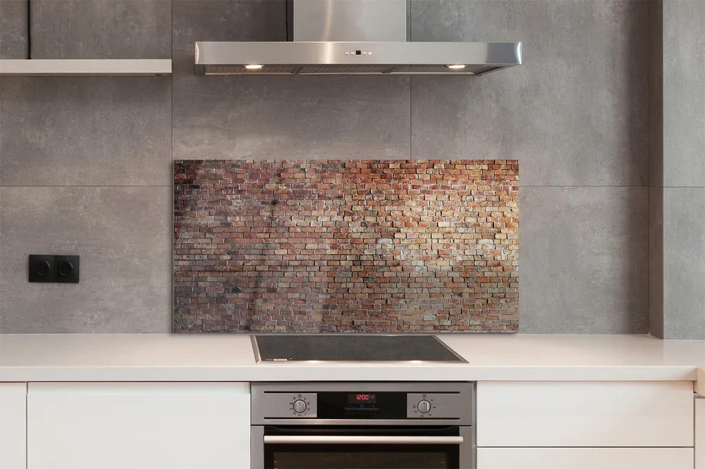 Panel szklany do Kuchni Tradycyjny Mur z Cegieł