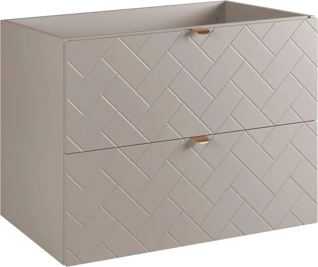 Kaszmirowa szafka pod umywalkę w jodełkę angielską 80 cm W4-E70