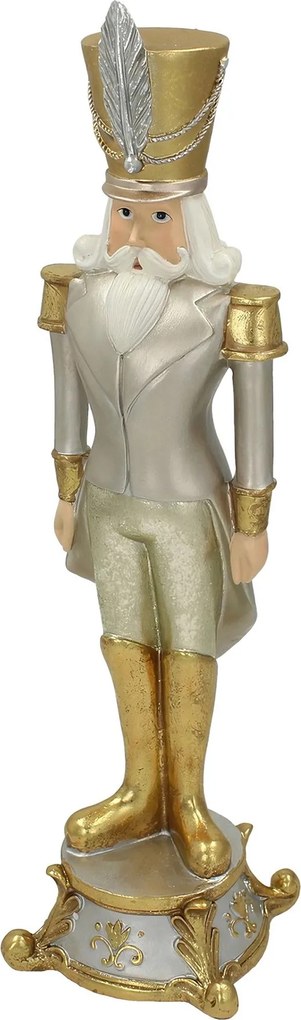 Figurka Dziadek do orzechów 42cm silver gold