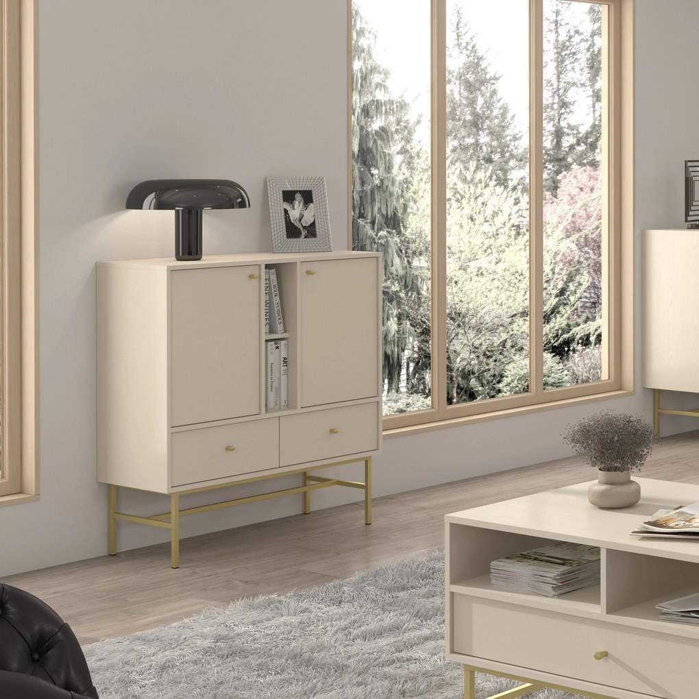 Komoda TORINO 100 cm do Salonu Sypialni Odcienie beżu