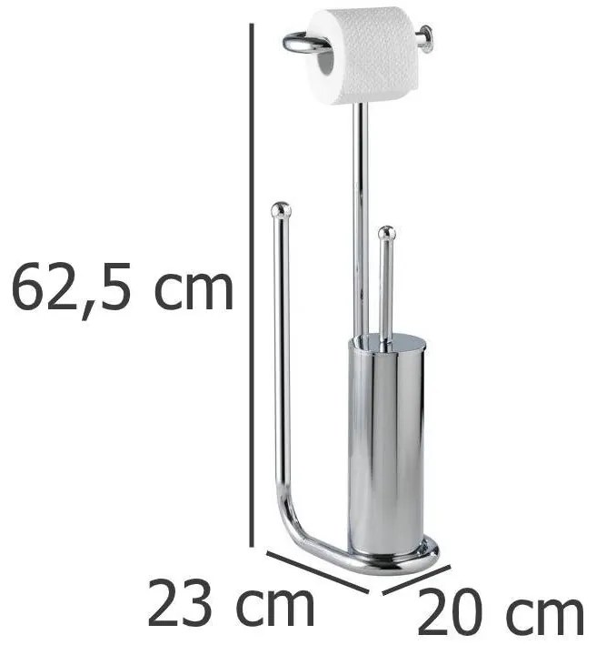 Stojak na papier toaletowy i szczotkę do WC, UNIVERSALO - 3 w 1, WENKO