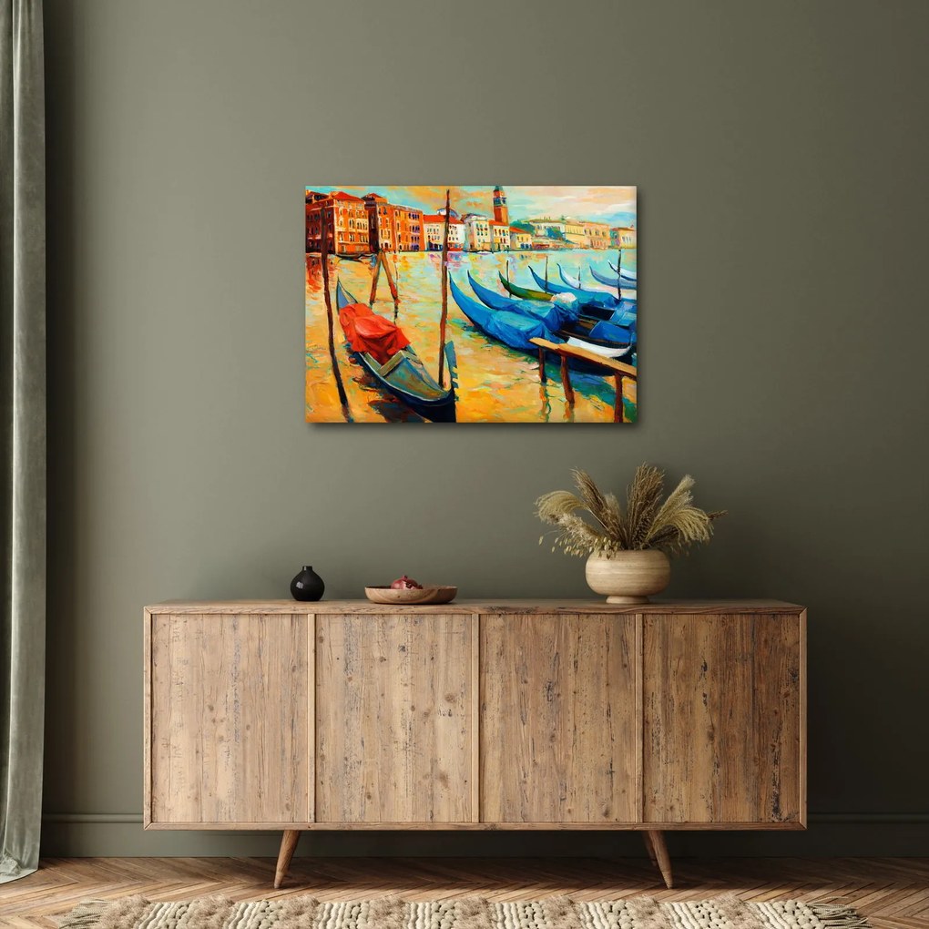 Obraz - Port w Wenecji (70x50 cm)