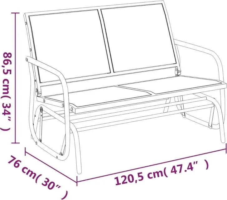 Brązowa Huśtawka Ogrodowa E1-M18