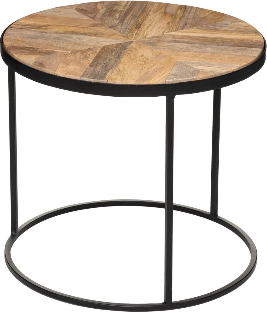 Zestaw stolików kawowych Basile, drewniane blaty