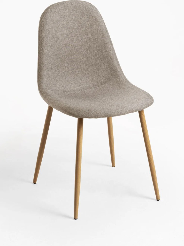 Zestaw 4 Krzese Teok Tkanina