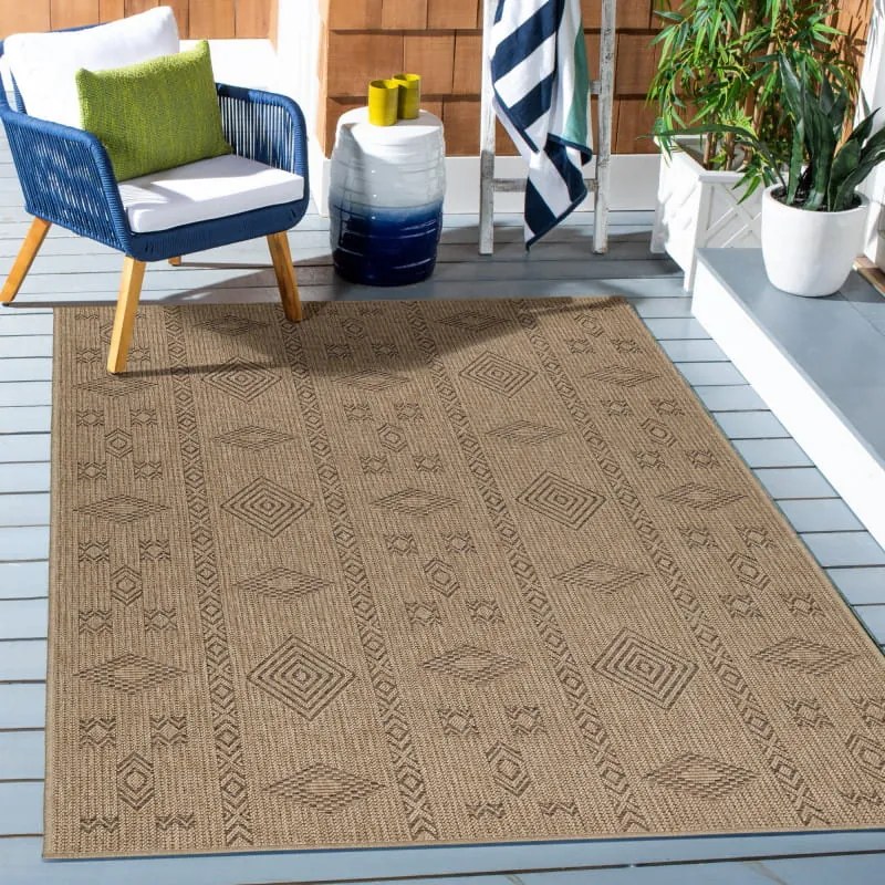 Dywan uniwersalny Dhaka boho beżowo-antracytowy 160 cm x 230