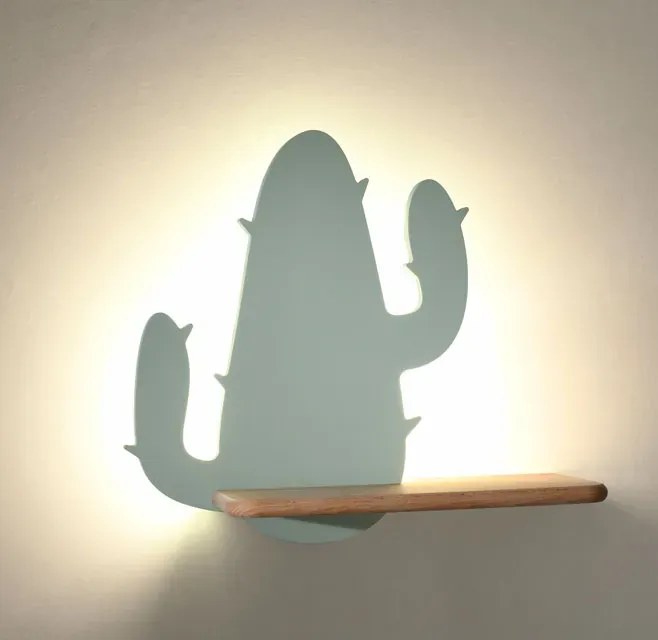 Zielona lampka nocna dla dzieci led z wtyczką - K051-Cacti