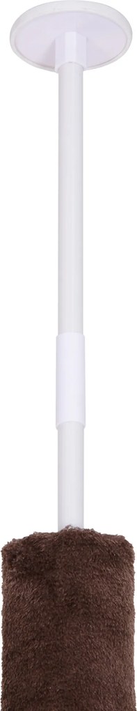 PawHut Drapak dla Kota z Regulowaną Wysokością Sizalowe Kolumny Brązowy | Aosom PL