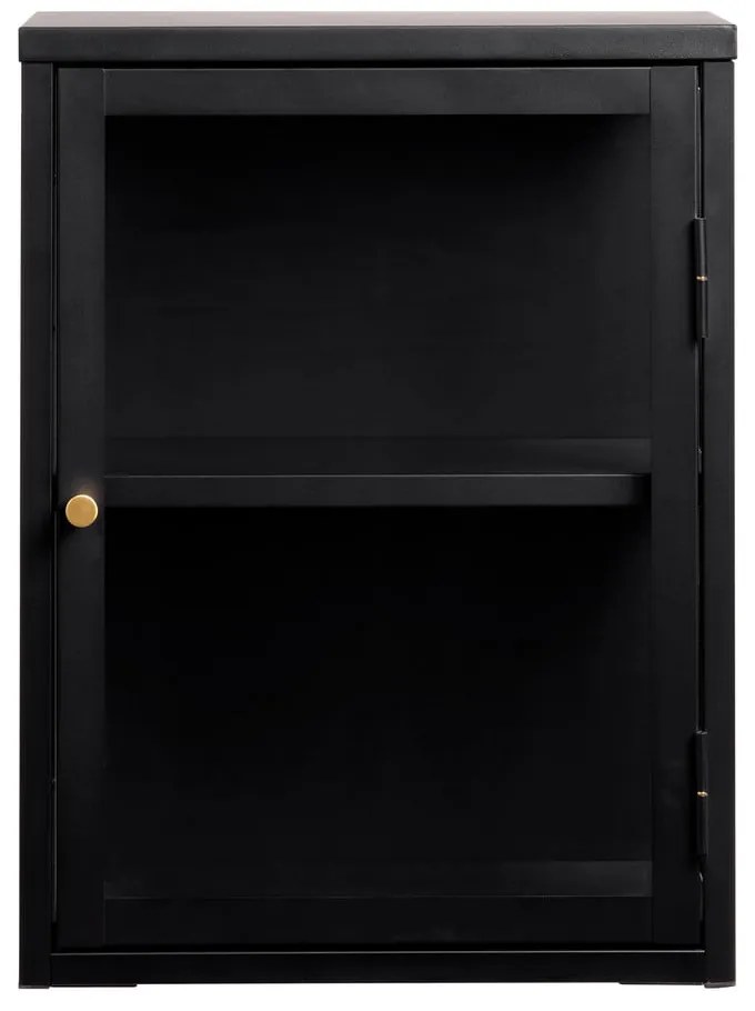 Czarna metalowa witryna wisząca 45x60 cm Carmel – Unique Furniture