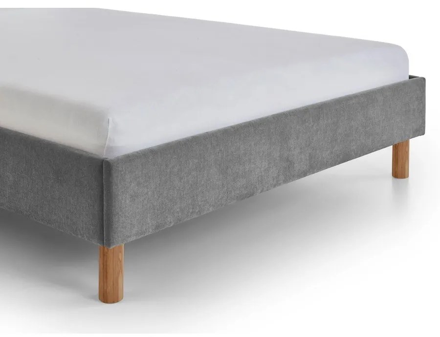 Szare tapicerowane łóżko jednoosobowe bez stelaża 120x200 cm Joker – Meise Möbel