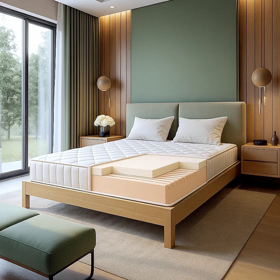 Nuri Pro | Materac z pianki Memory Foam | 20 cm | Ortopedyczny i ognioodporny | Hipoalergiczny | DM1 | IT | 160x200