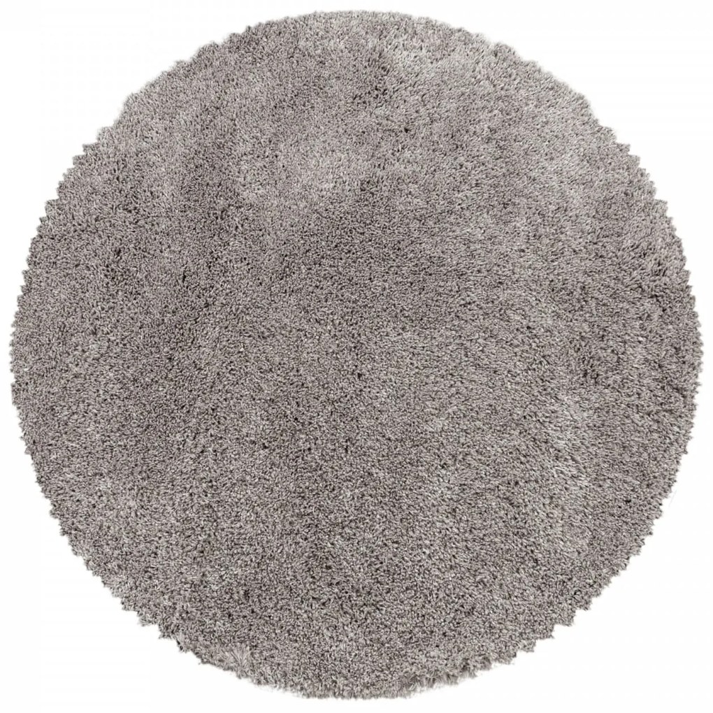 Dywan shaggy Fluffy Super Soft beżowy koło 80 cm x 80 cm
