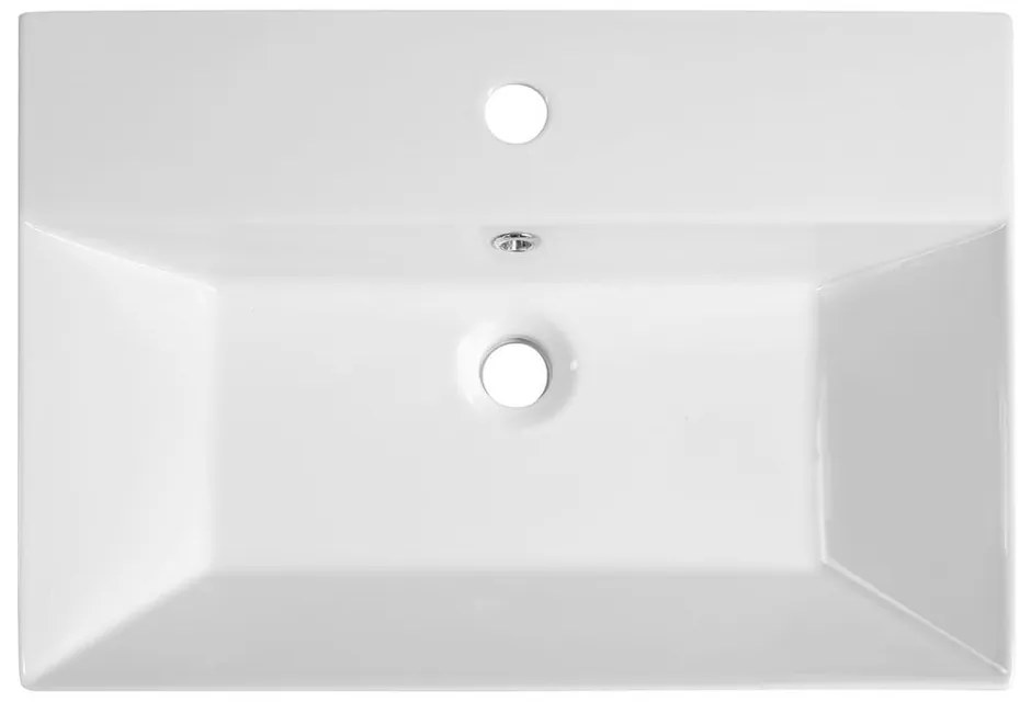 Biała ceramiczna umywalka 60x42 cm Sistema – Sapho