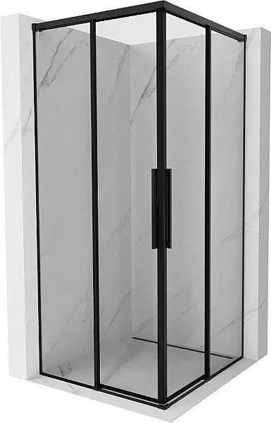 Mexen Rox Duo kabina prysznicowa rozsuwana 85 x 85 cm, czarna ramka, czarna - 8C2D-085-085-70-70
