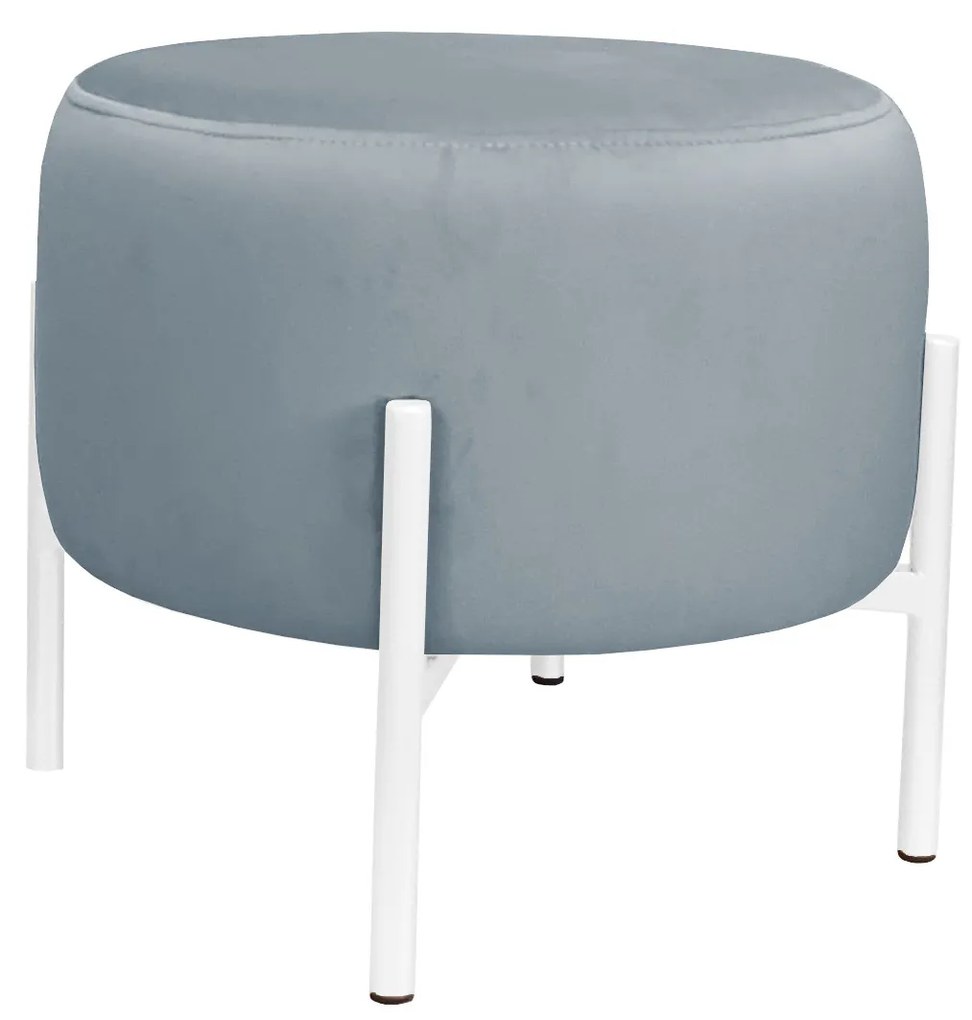 Pufa OLA LOFT ławka podnóżek metal biała BL06