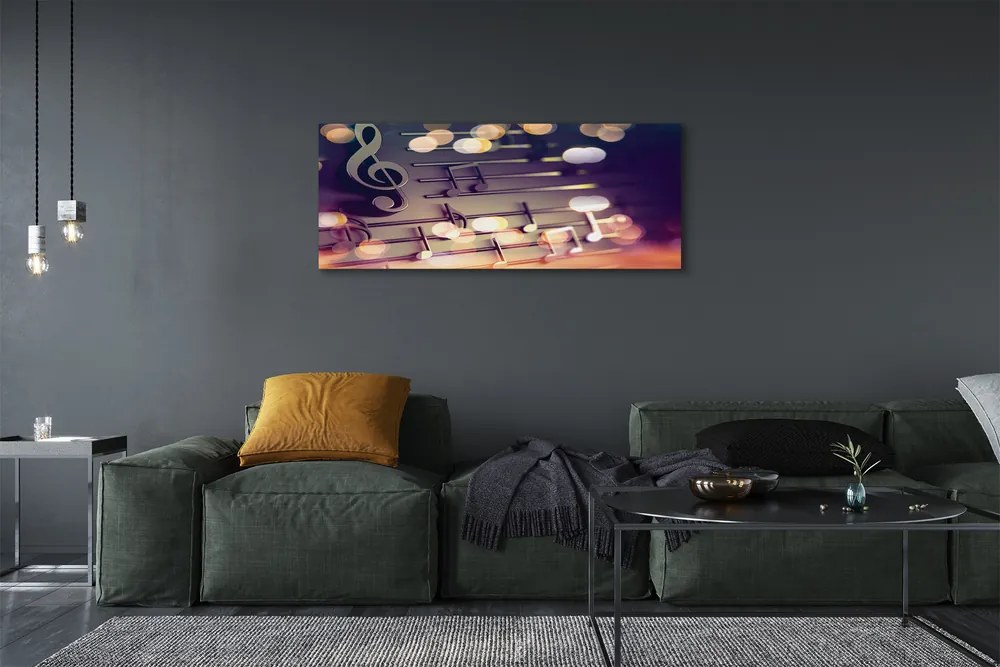 Duży obraz na płótnie Elegancja Muzycznego Zapisu