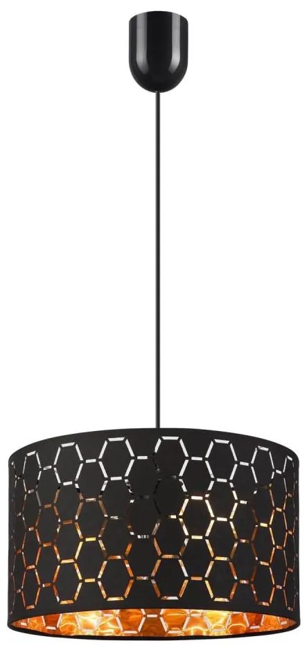 Lampa wisząca na lince ULLE 1xE27/15W/230V czarna