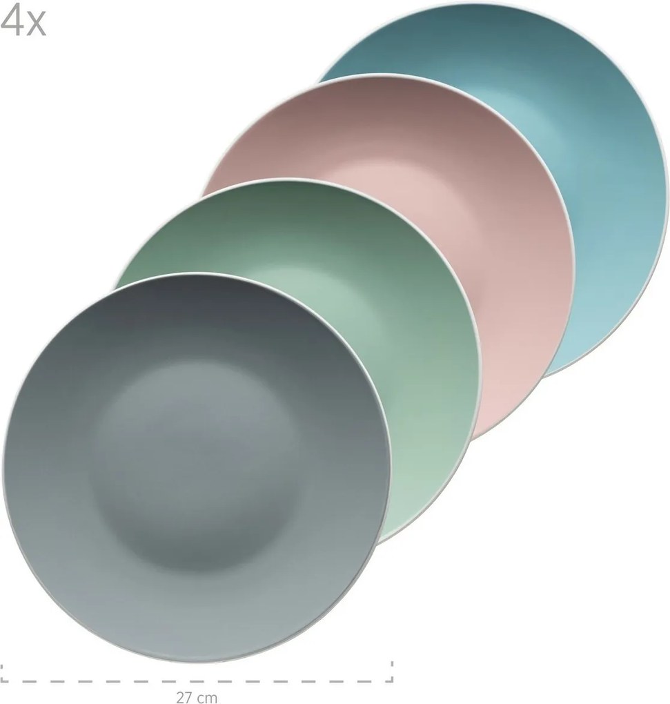 Mäser Zestaw naczyń stołowych 16 szt. ELISSA II – mieszanka kolorów matowych