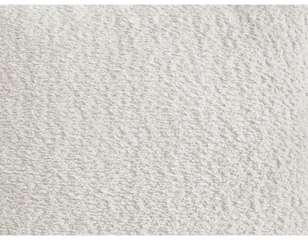 Biały rozkładany/ze schowkiem narożnik z materiału bouclé (lewostronny/z szezlongiem) Roxelane – Bobochic Paris