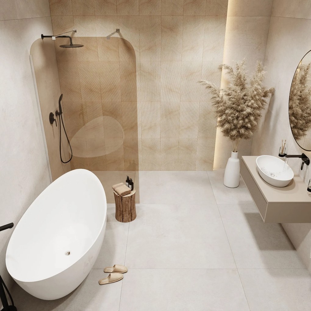 Ścianka prysznicowa WALK IN brązowa 8 mm MOLIS NATURE brown square MASSI I Różne rozmiary : Kolor profili kabiny - chrom / srebrny, Szerokość ścianki - 70 cm, Typ montażu - WALK in FIX (Do ściany)