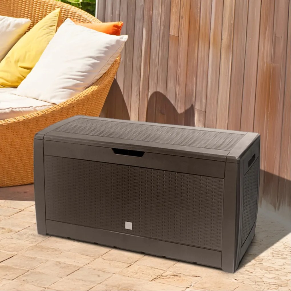 Skrzynia do przechowywania RATO, 310L, 119x48x60cm, brązowa Prosperplast