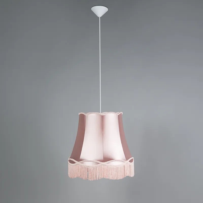 Zestaw 4 x lampa wisząca różowa 45cm - Granny Retro Oswietlenie wewnetrzne