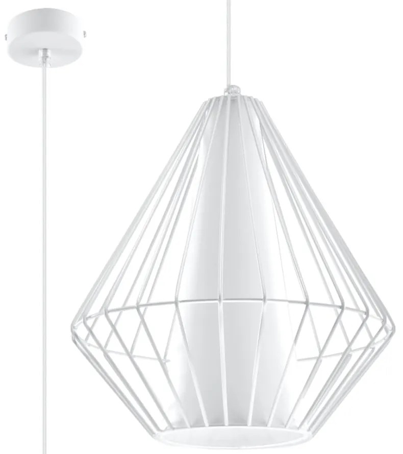 Biała lampa wisząca Nice Lamps Alfredo