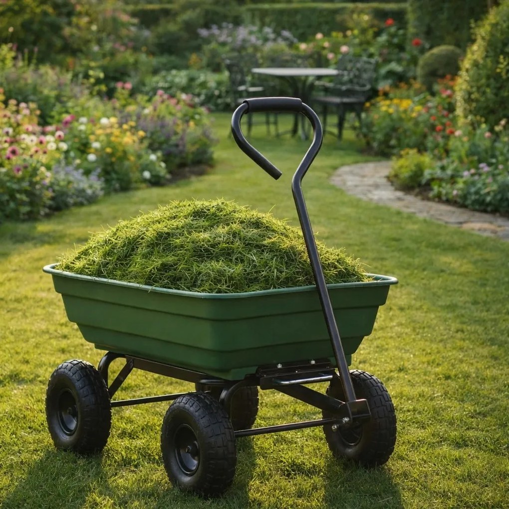 Wózek ogrodowy, transportowy DT-001, 75L, 300 kg - wywrotka 3w1