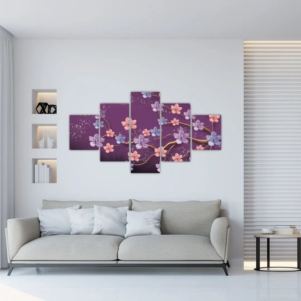 Obraz - Wiosenny zmierzch (125x70 cm)